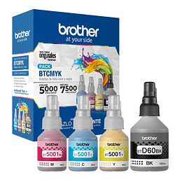 Tintas Brother BTD60BK / BT5001 Pack 4 colores