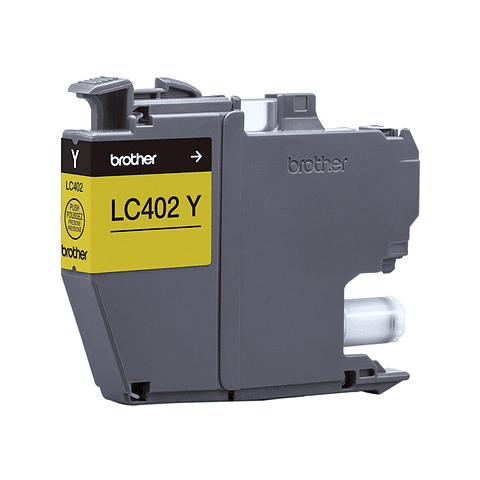 Cartucho de Tinta Brother LC402Y Amarillo Original - Rendimiento 550 Páginas
