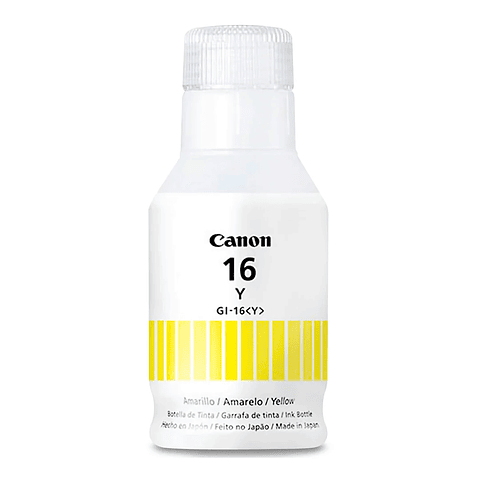 Tinta Canon GI-16 Amarillo Original - Rendimiento 14.000 Páginas, 135 ml