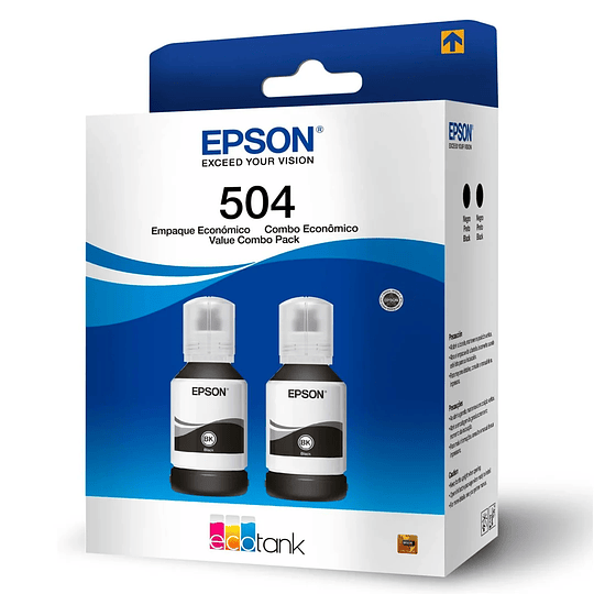Tintas Epson T504 Negro Pack 2 unidades