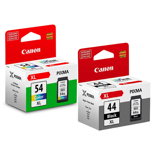 Pack 2 Tintas Canon CL54XL Color / PG44XL Negro