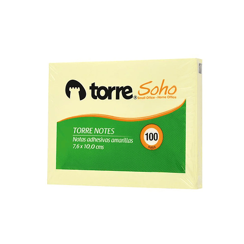  Notas Adhesivas Amarillo 7,6 x 10 cms Torre