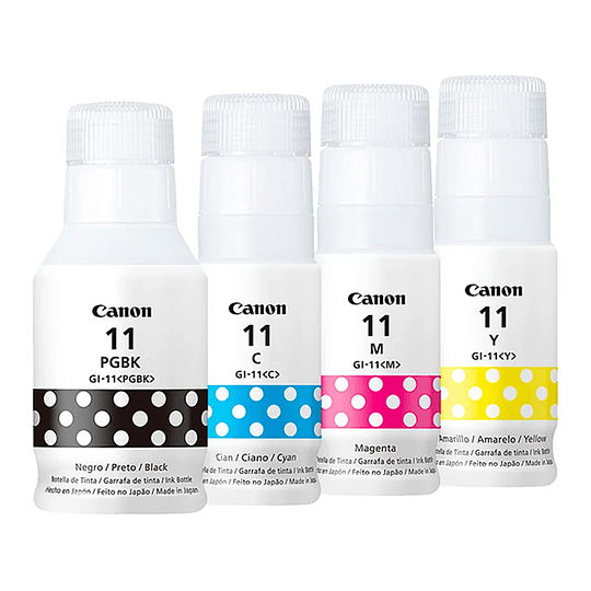 Tintas Canon GI 11 Pack 4 Colores