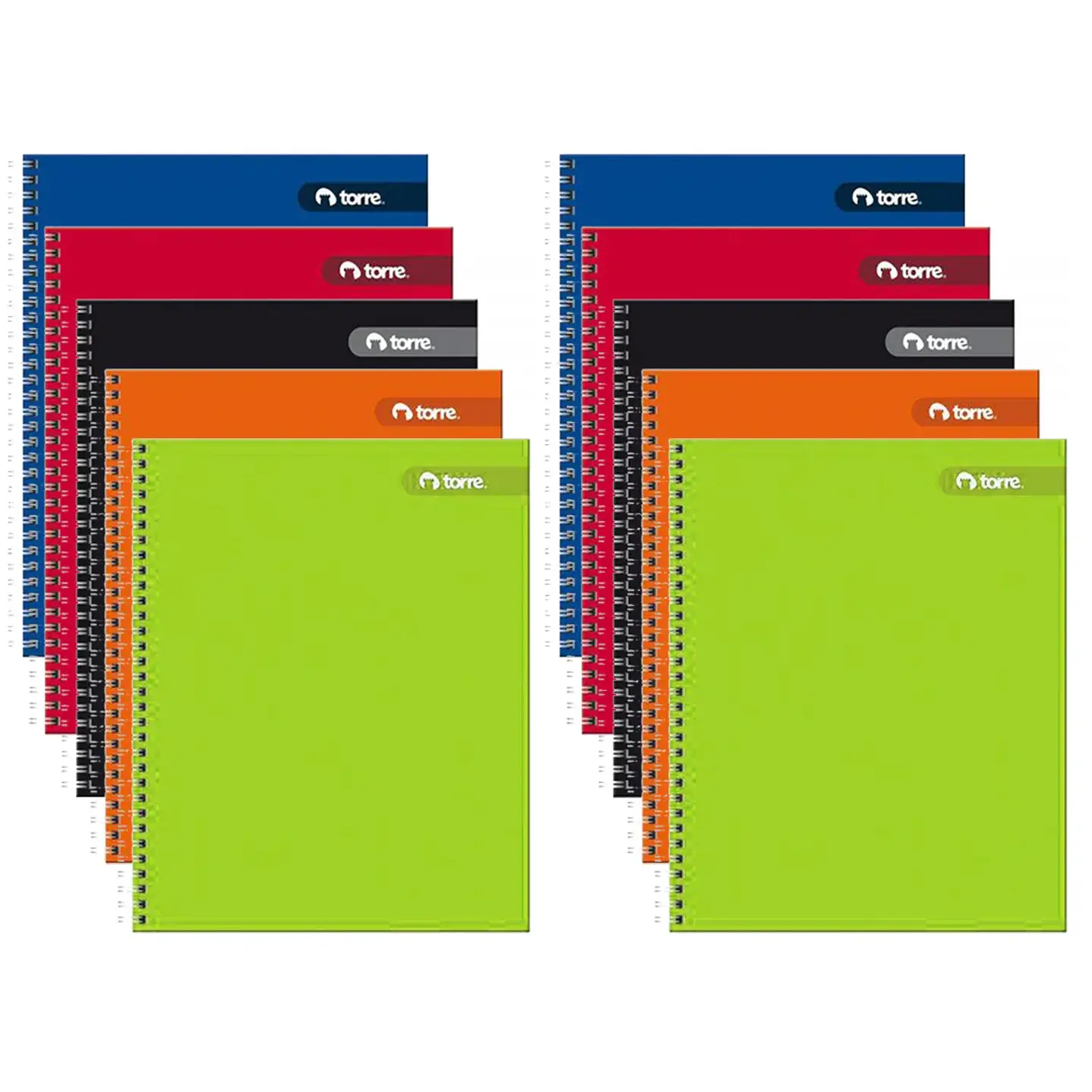 Pack 10 Cuadernos Universitarios 7mm 100 hjs Torre 1