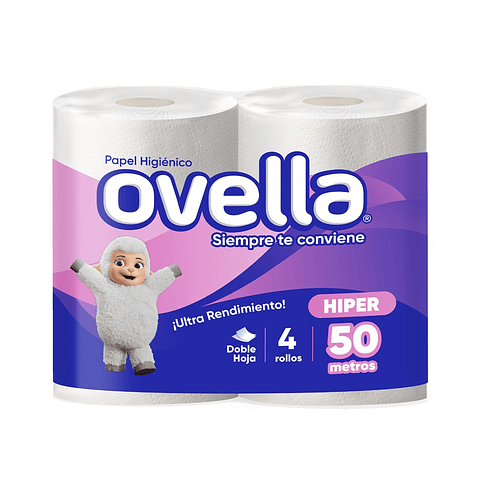 Papel Higiénico Ovella 4x50mts