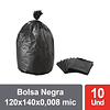 Bolsa Negra para Basura 120x140cm 0,008 micras (10 UNIDADES)