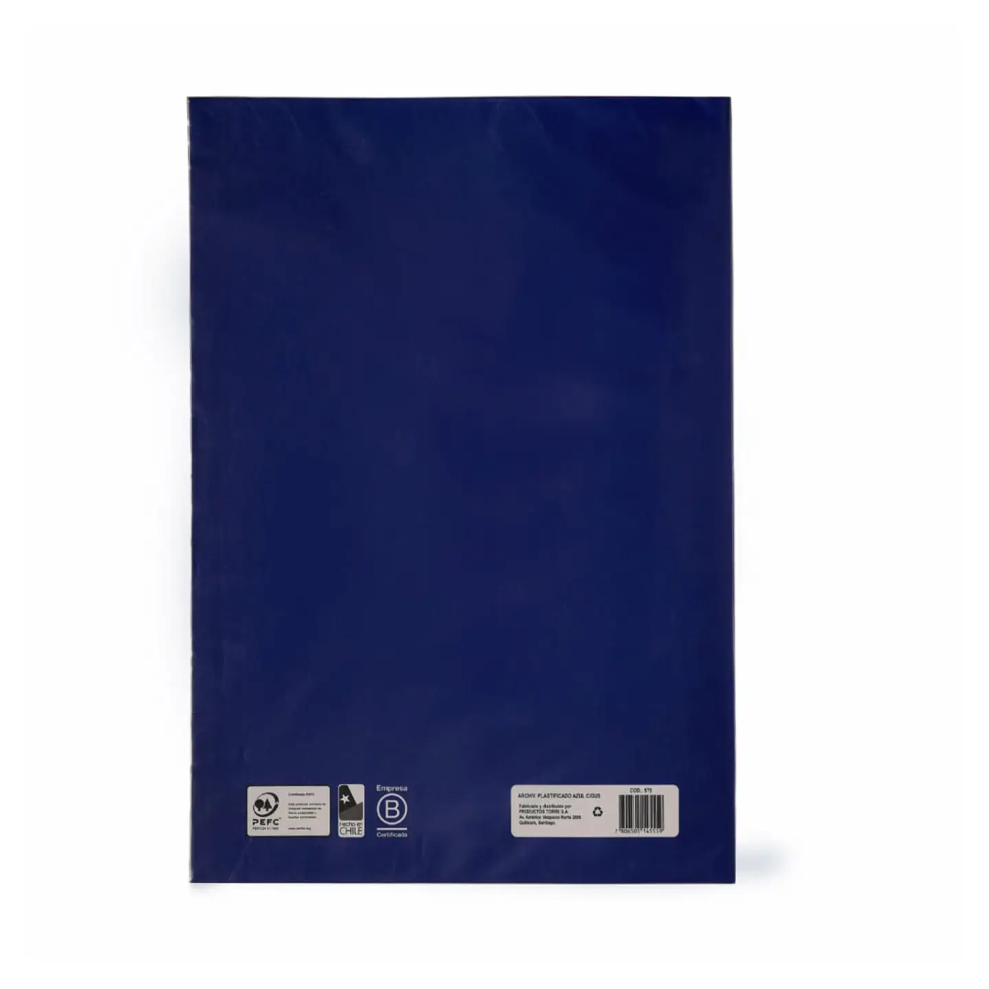Torre - Carpeta Oficio Plastificada Azul con Sujetador de Gusano - 22.1 x 35.5 cm 2