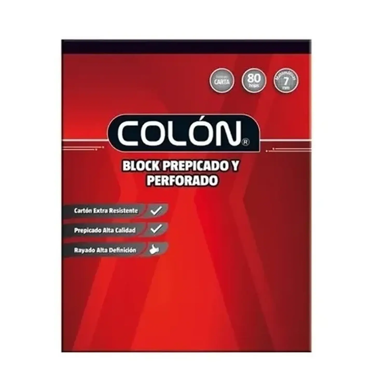 Block Carta Prepicado Mat 7mm 80 Hojas Colón 1