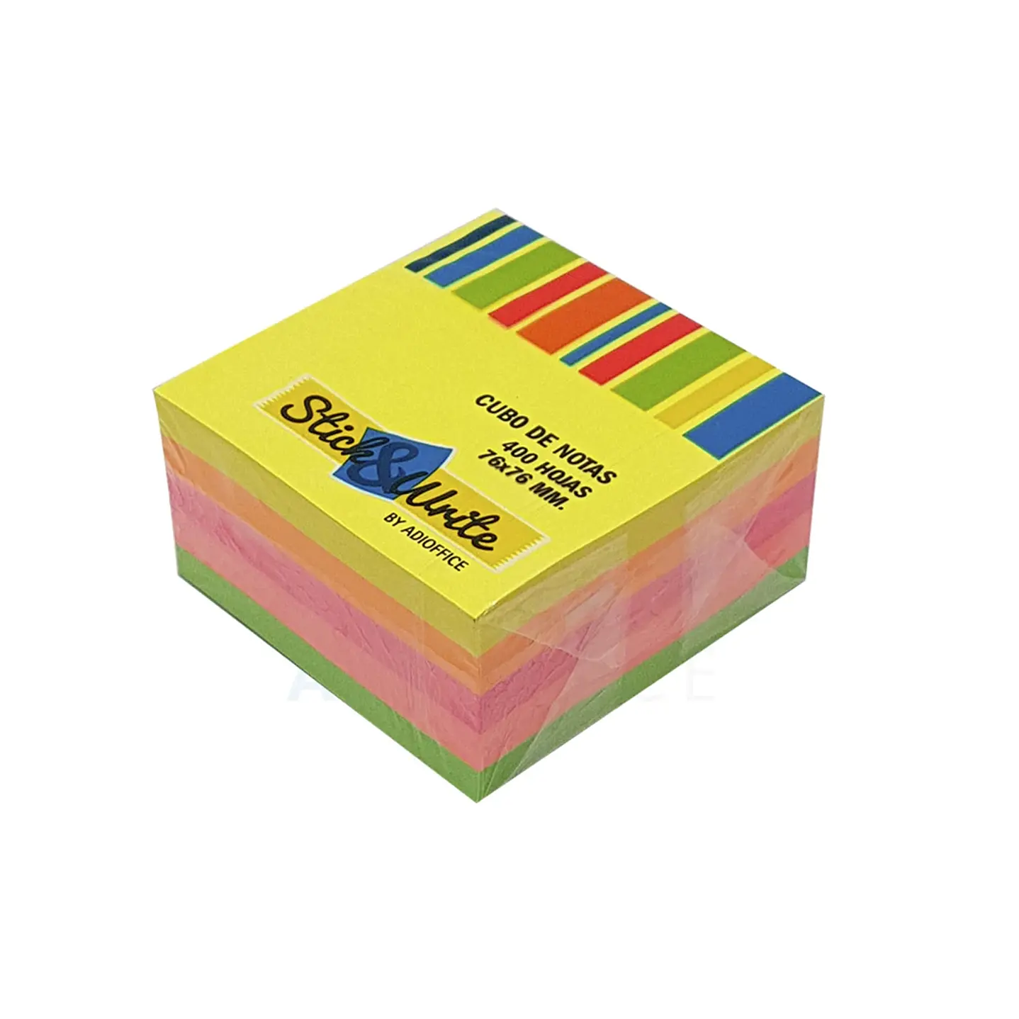 Notas Adhesivas Colores Cubo 400 hojas Stich&Write 1