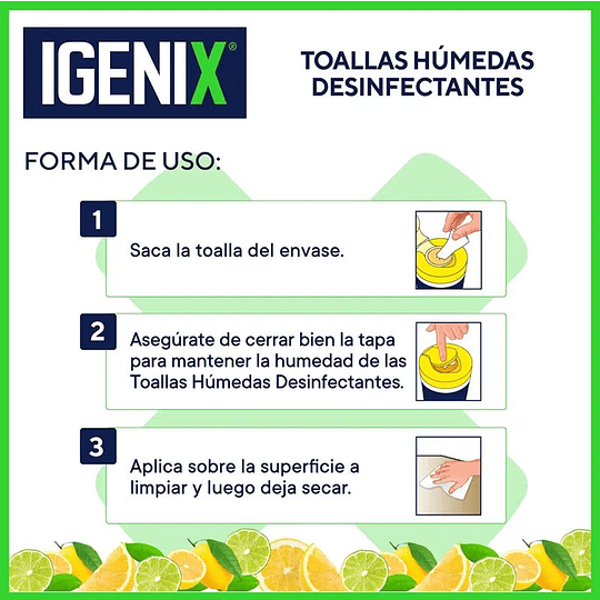 Igenix Toallas Húmedas Desinfectantes 40uds.