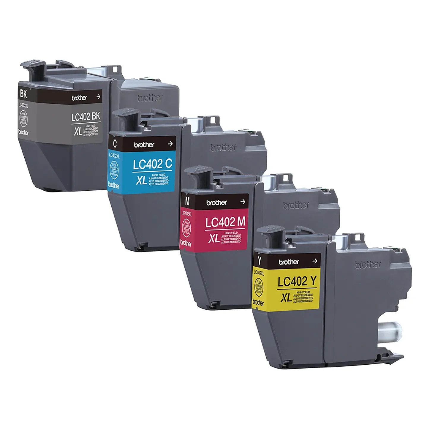 Pack 4 Tintas Brother LC402XL Original - Negro (3.000 pág) y Colores (1.500 pág) 2