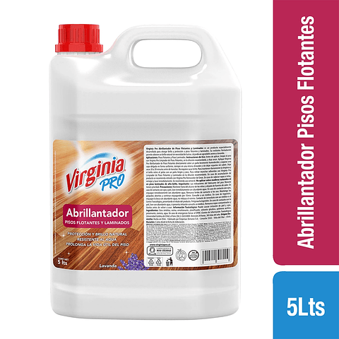 Abrillantador de Piso Flotante y Laminados Virginia 5 Lts – Lavanda