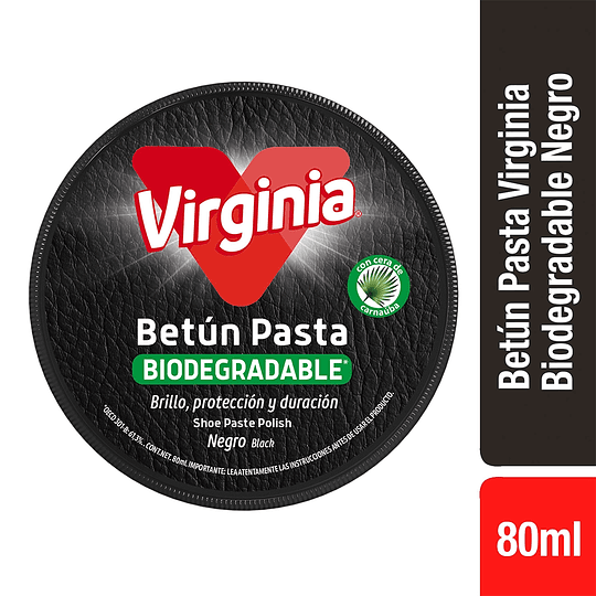 Betún Pasta Negro Virginia 80ml