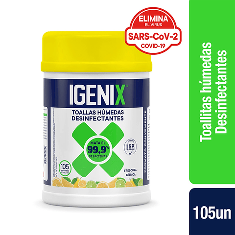 Igenix Toallas Húmedas Desinfectantes 105uds.
