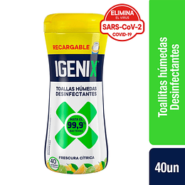 Igenix Toallas Húmedas Desinfectantes 40uds.