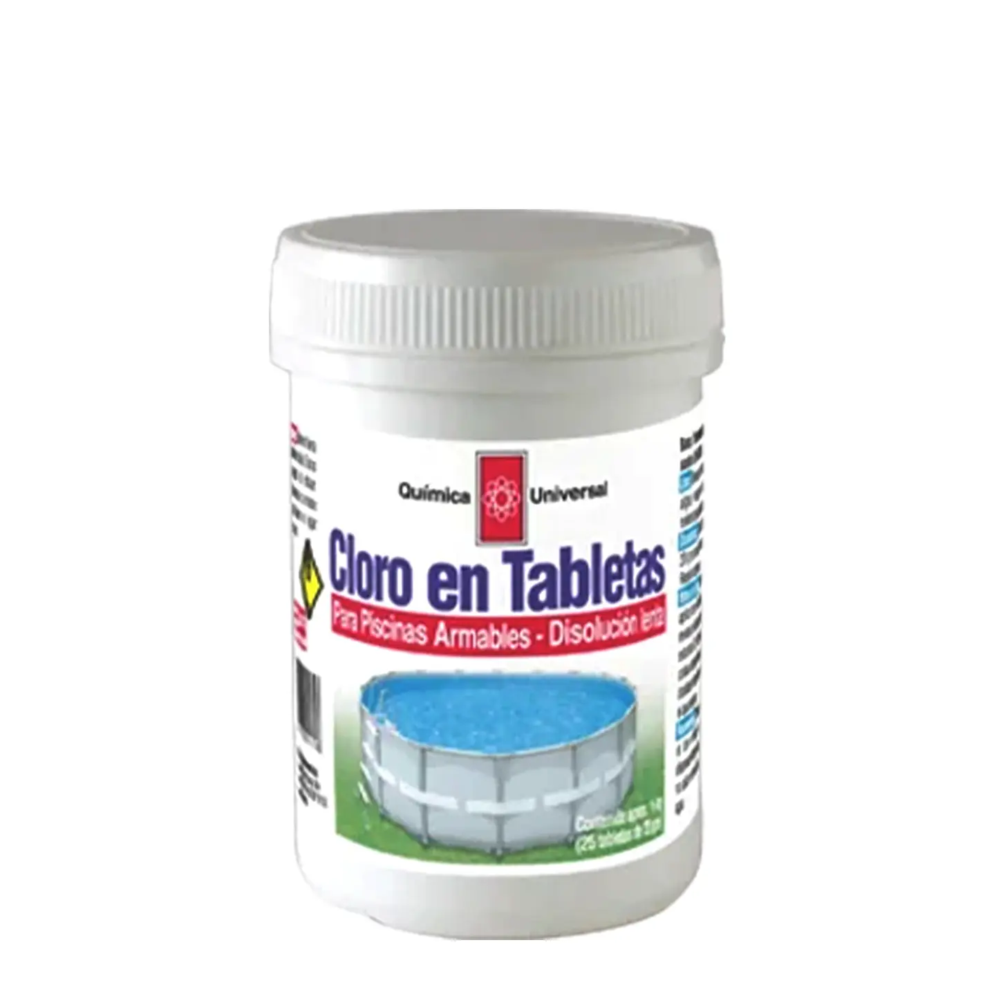 Cloro en Tabletas de 20gr al 90% - Química Universal - Tricloro Isocianurato de Sodio - Disolución Lenta para Mantenimiento Prolongado de Piscinas 1