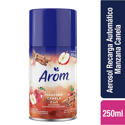 Arom - Repuesto para Dispensador Automático, Manzana Canela, 250cc