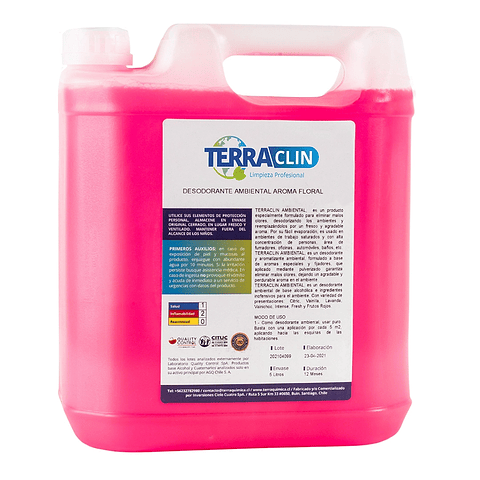 Terraclin Ambiental Floral - Aromatizante Profesional 5 Lts