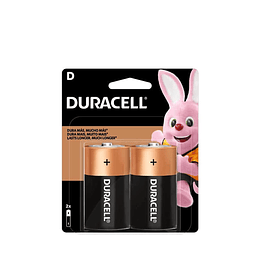 Pila Duracell Alcalina D x 2 unidades