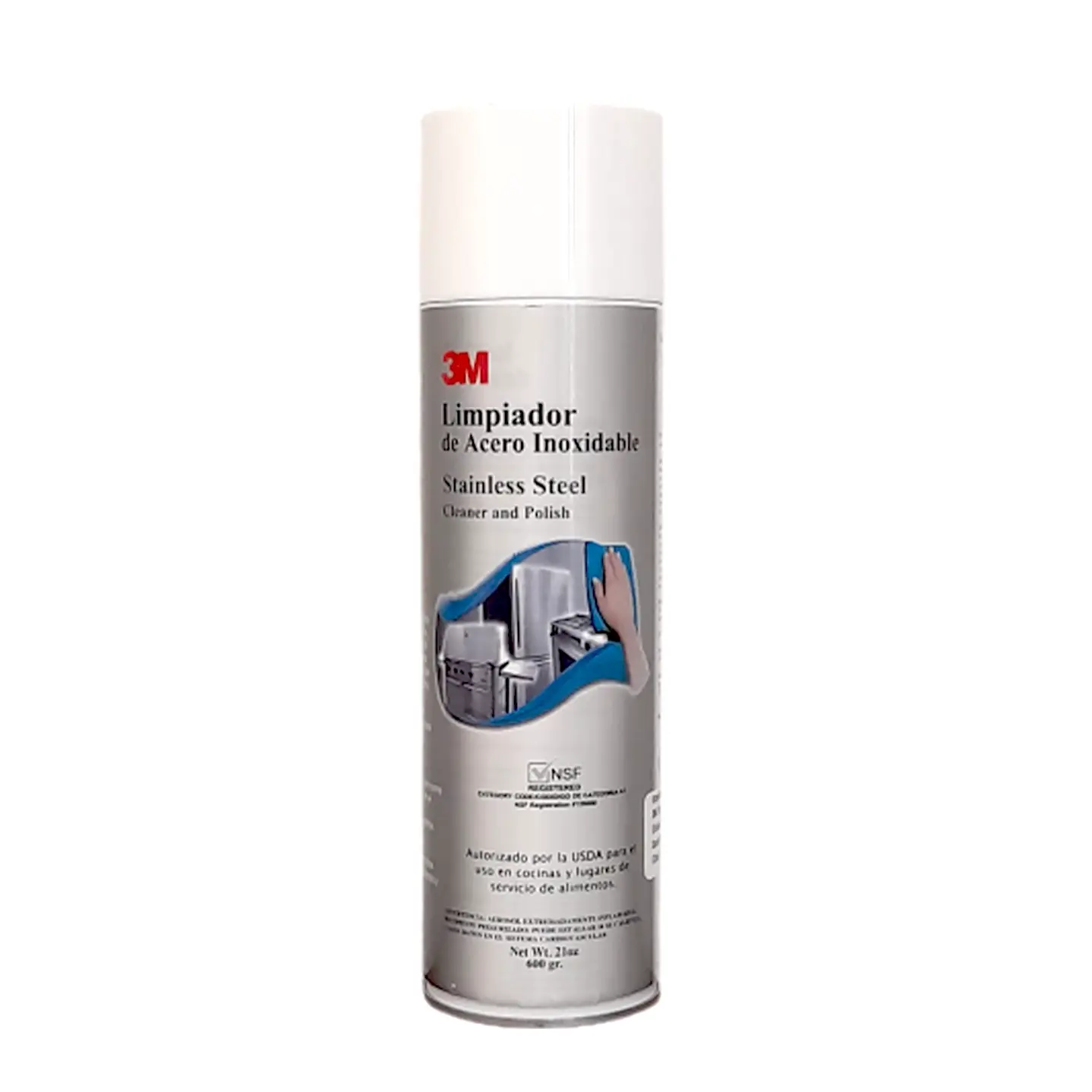 Limpiador y pulidor de acero inoxidable 3M aerosol 600 g para uso profesional 1