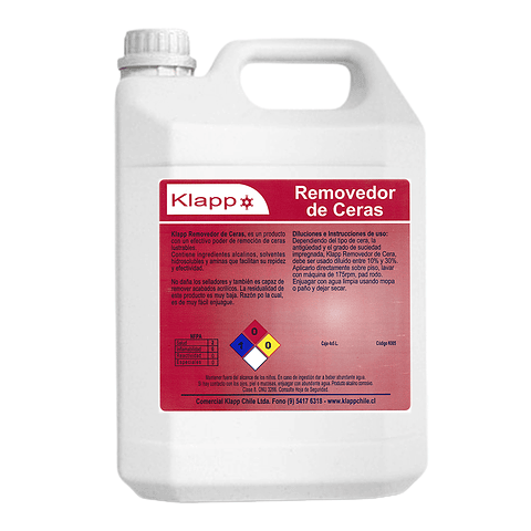 Removedor de Cera Industrial Klapp 5L - Potencia Concentrada para Pisos