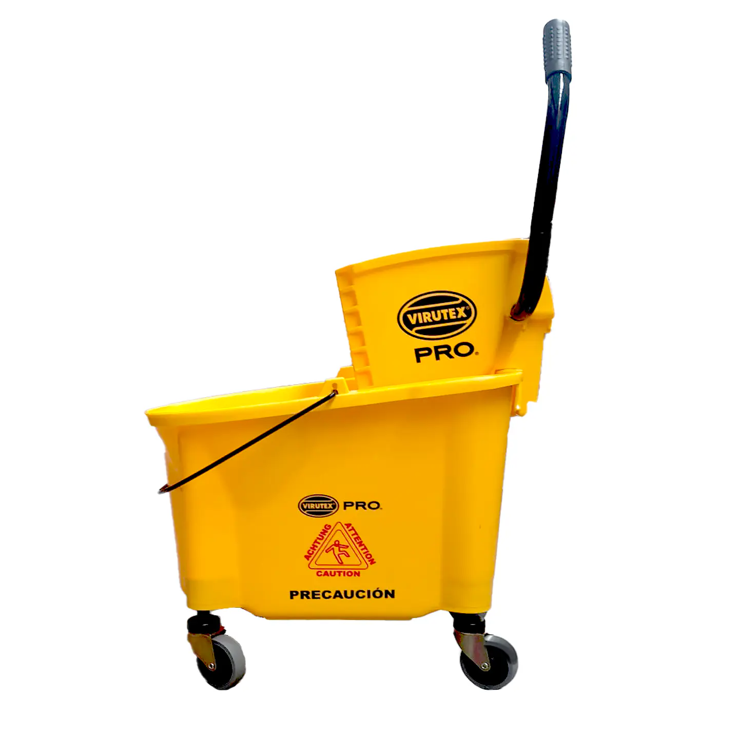 Virutex Pro - Carro Estrujador de 36 Litros para Mopas Industriales - Amarillo 2