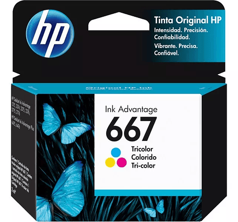 Cartucho de Tinta HP 667 Tricolor Original