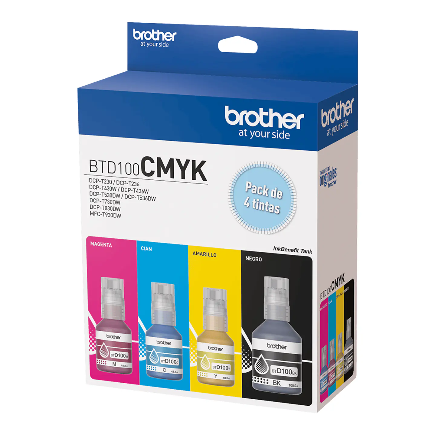 Brother Tintas BTD100CMYK Pack 4 Colores 3