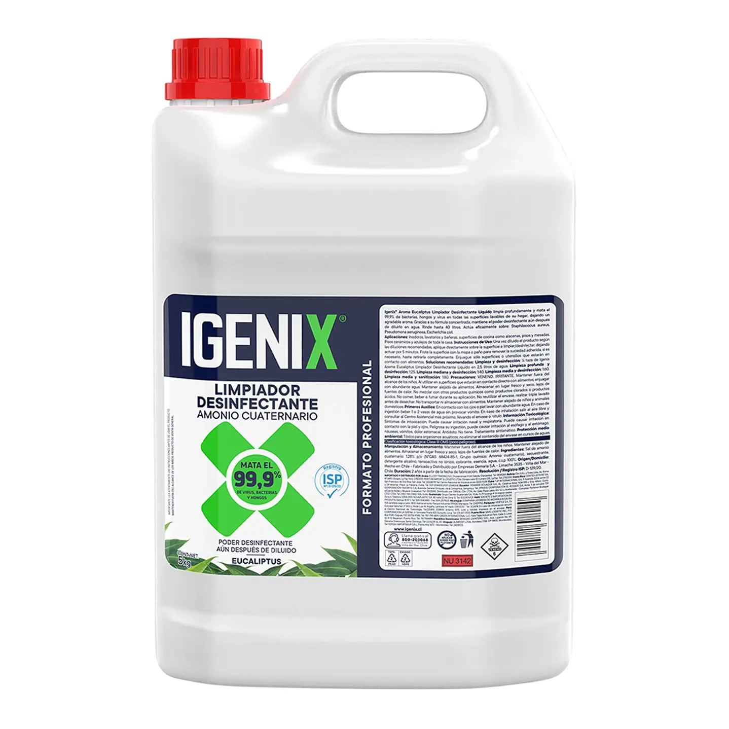 Limpiador desinfectante Igenix Eucaliptus bidón 5 L para uso profesional 1