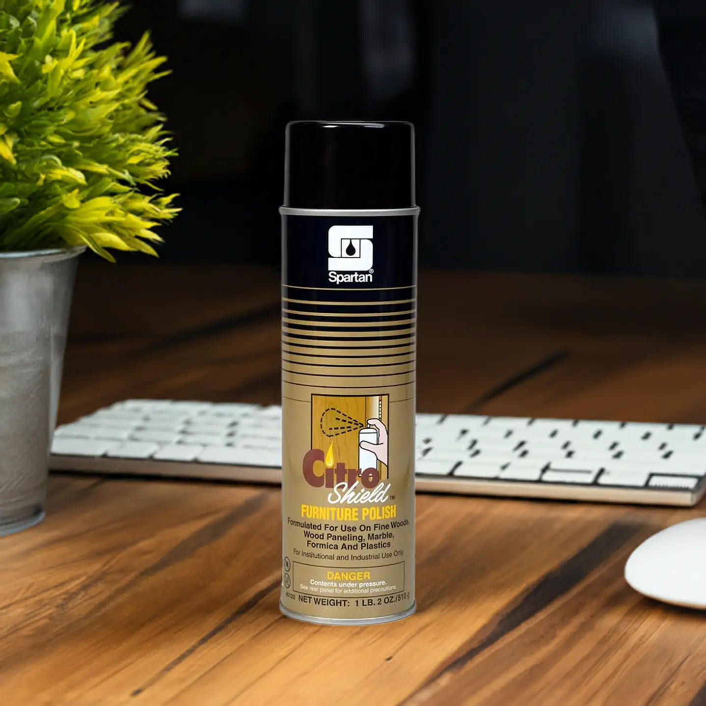 Abrillantador y protector para muebles de madera CITROSHIELD aerosol 510 g para uso profesional 2