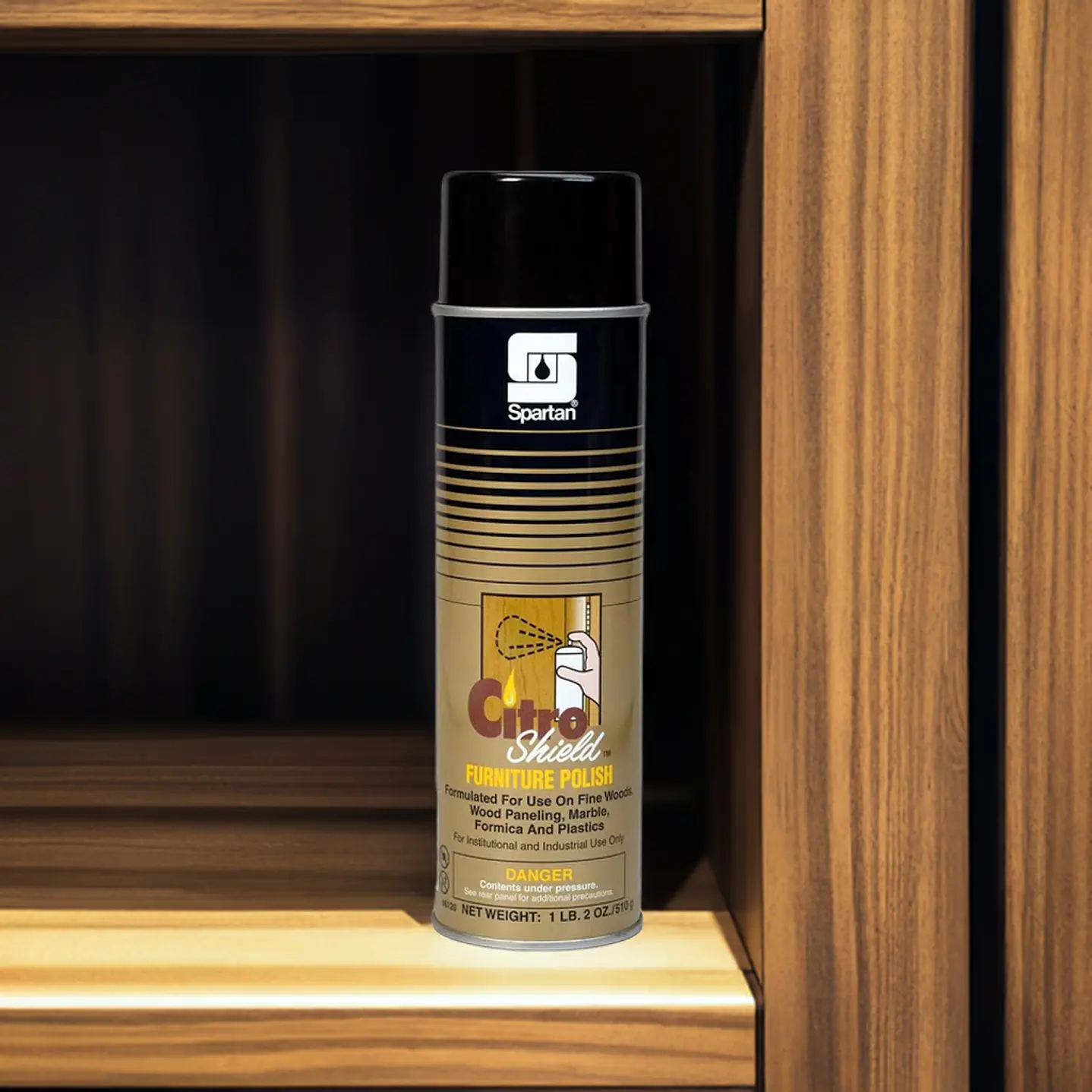 Abrillantador y protector para muebles de madera CITROSHIELD aerosol 510 g para uso profesional 4