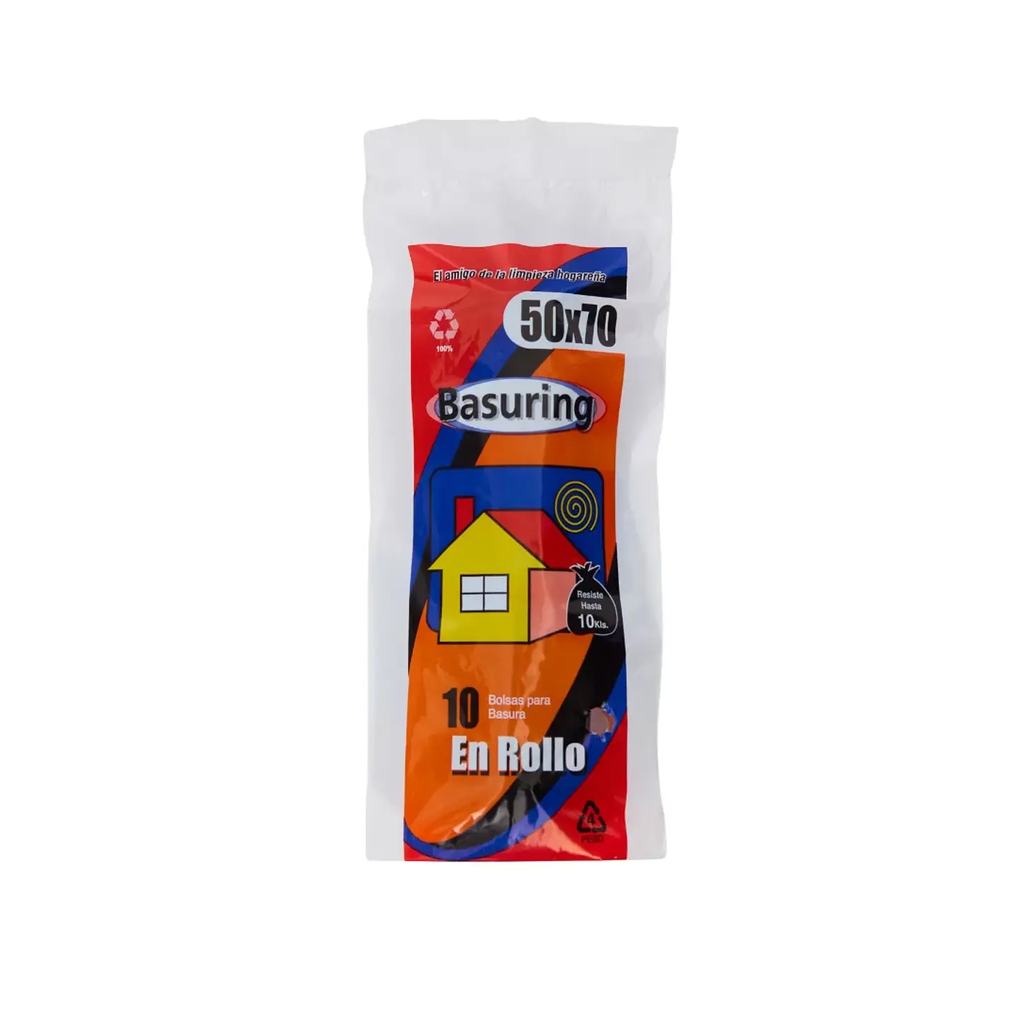 Bolsas de Basura Basuring Negras 50x70 cm - Carga Liviana, 30 Litros - Pack 10 Unidades 1