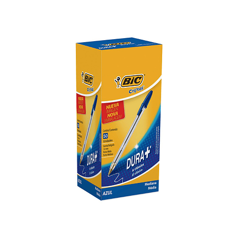 Lápiz Pasta Bic Cristal Azul Caja de 50 unidades