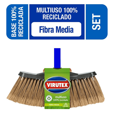 Virutex - Escobillón Multiuso para Interiores, Ecológico - Ideal Pisos Delicados