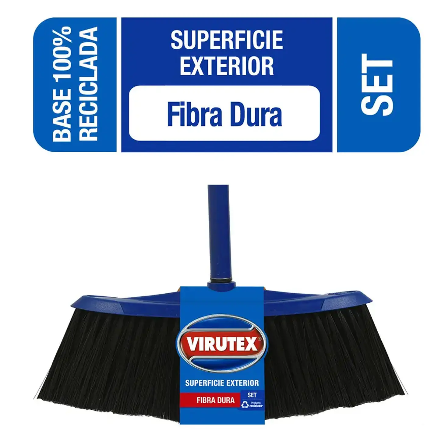 Virutex - Escobillón para Exteriores de Fibras Resistentes - Barrido Pesado Sin Pluma 1