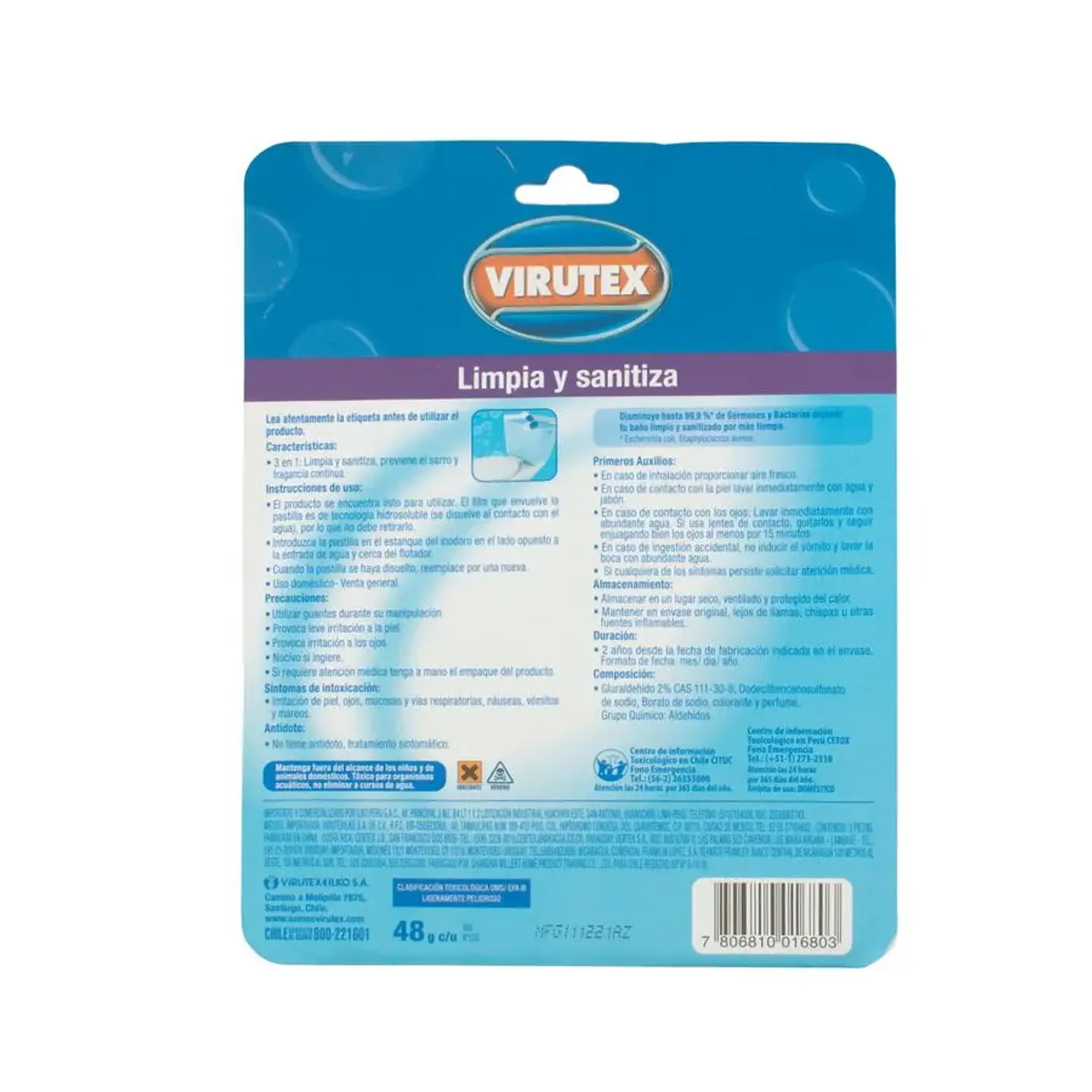 Pastilla inodoro WC Virutex Lavanda pack 3 un 4