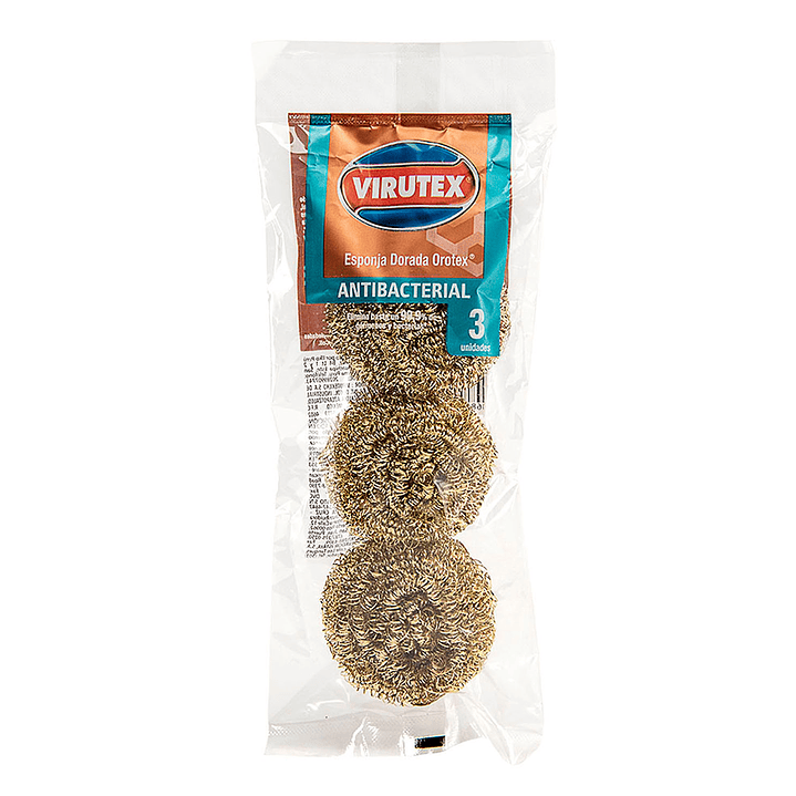 Esponja Dorada Orotex Pack 3 Unidades Virutex 1