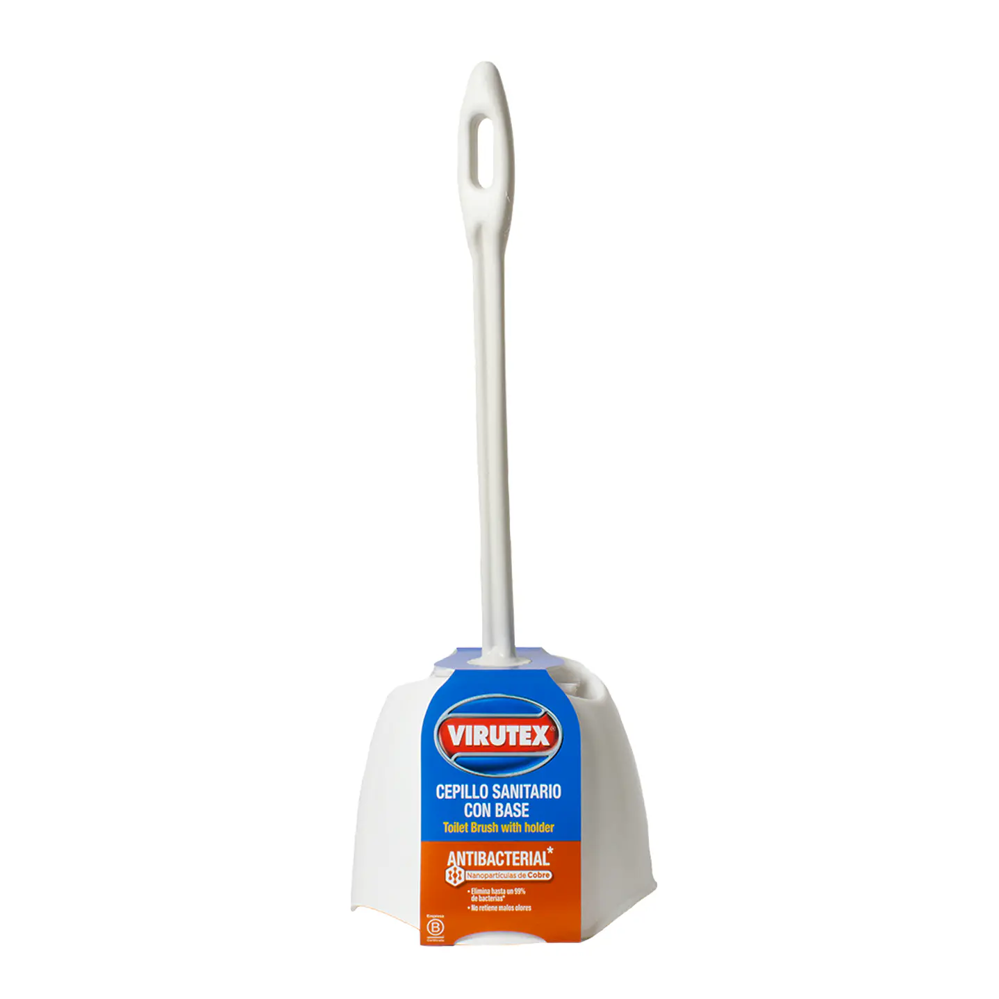 Virutex - Escobilla para Inodoro con Base y Cerdas de Alta Resistencia - 38 cm 1