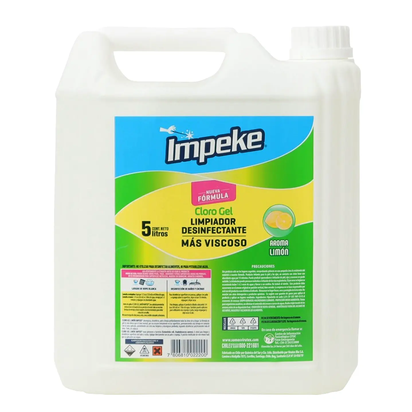 Cloro gel Impeke bidón 5 L para uso profesional 1