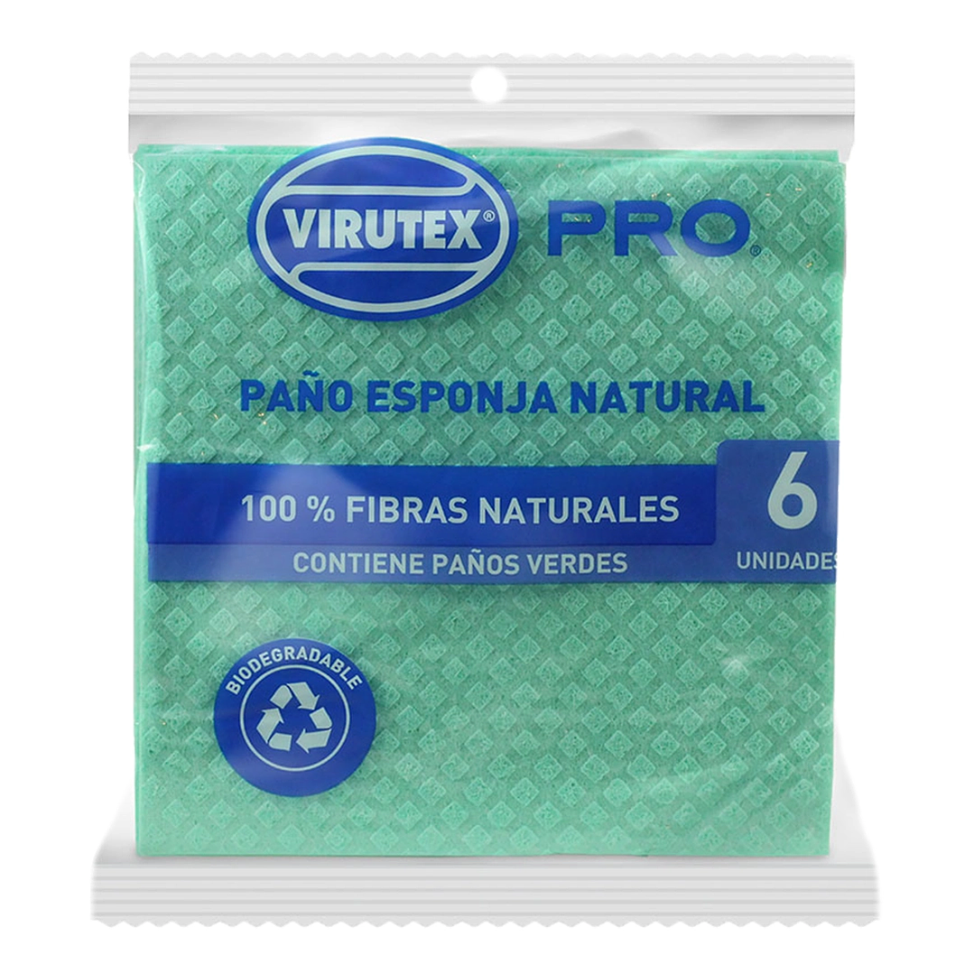 Paño Esponja Natural x 6 unidades Virutex 1