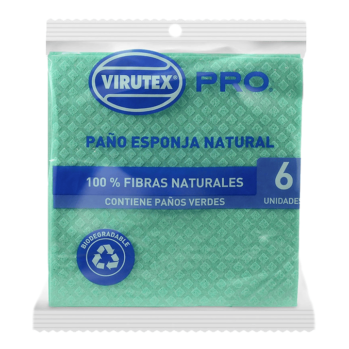 Paño Esponja Natural x 6 unidades Virutex 1