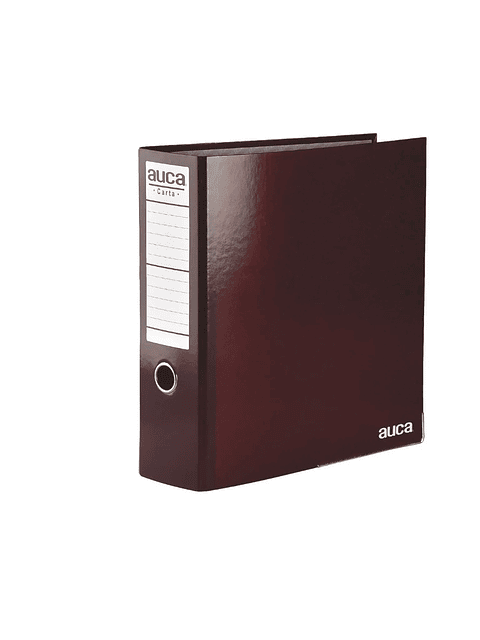 AUCA - Archivador Carta de Lomo Ancho 8.2 cm, Color Burdeo - Capacidad 500 Hojas