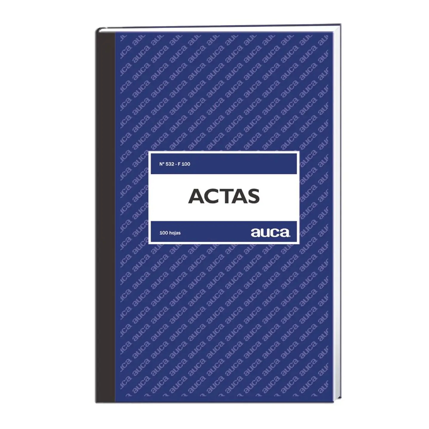 AUCA - Libro de Actas de 100 Hojas, Foliado - Tapa Flexible y Ligera - 32.0 x 20.8 cm 1