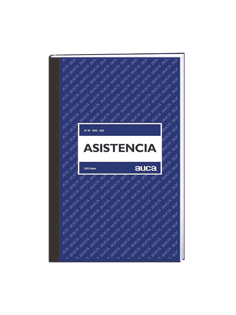 AUCA - Libro de Asistencia de Personal de 100 Hojas, Tapa Flexible - 32.0 x 21.0 cm
