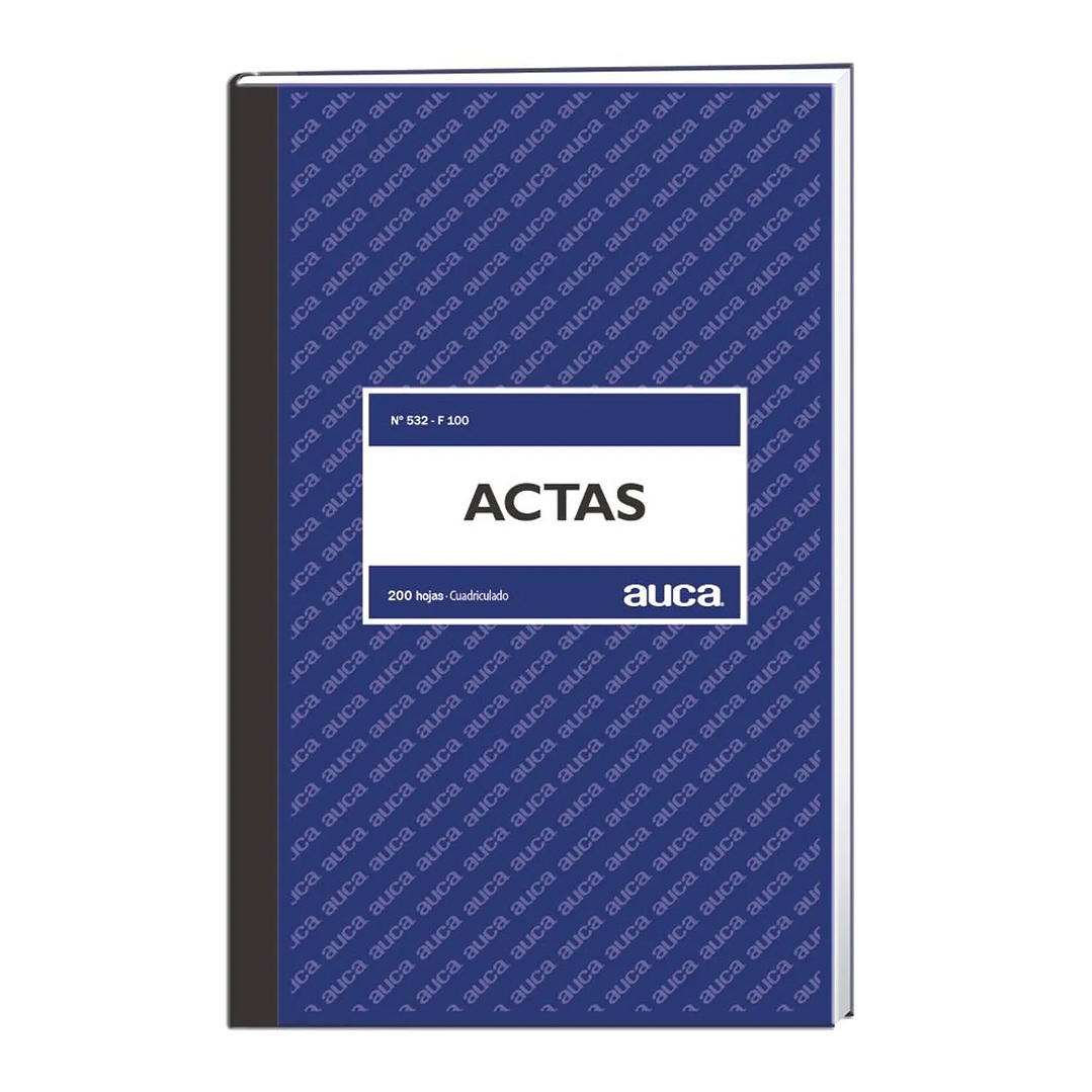 Libro de Actas 200 Hojas Cuadriculado Auca 1
