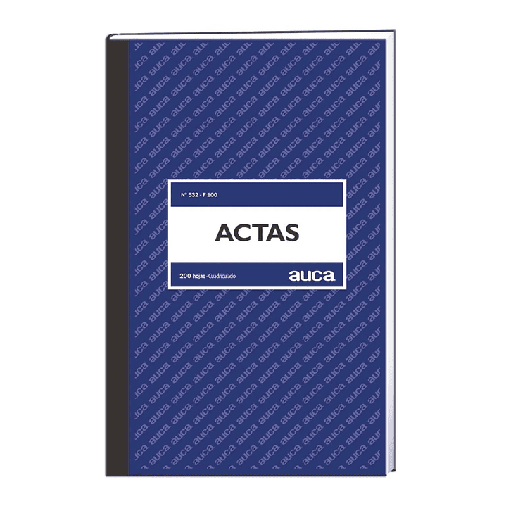 Libro de Actas 200 Hojas Cuadriculado Auca 1