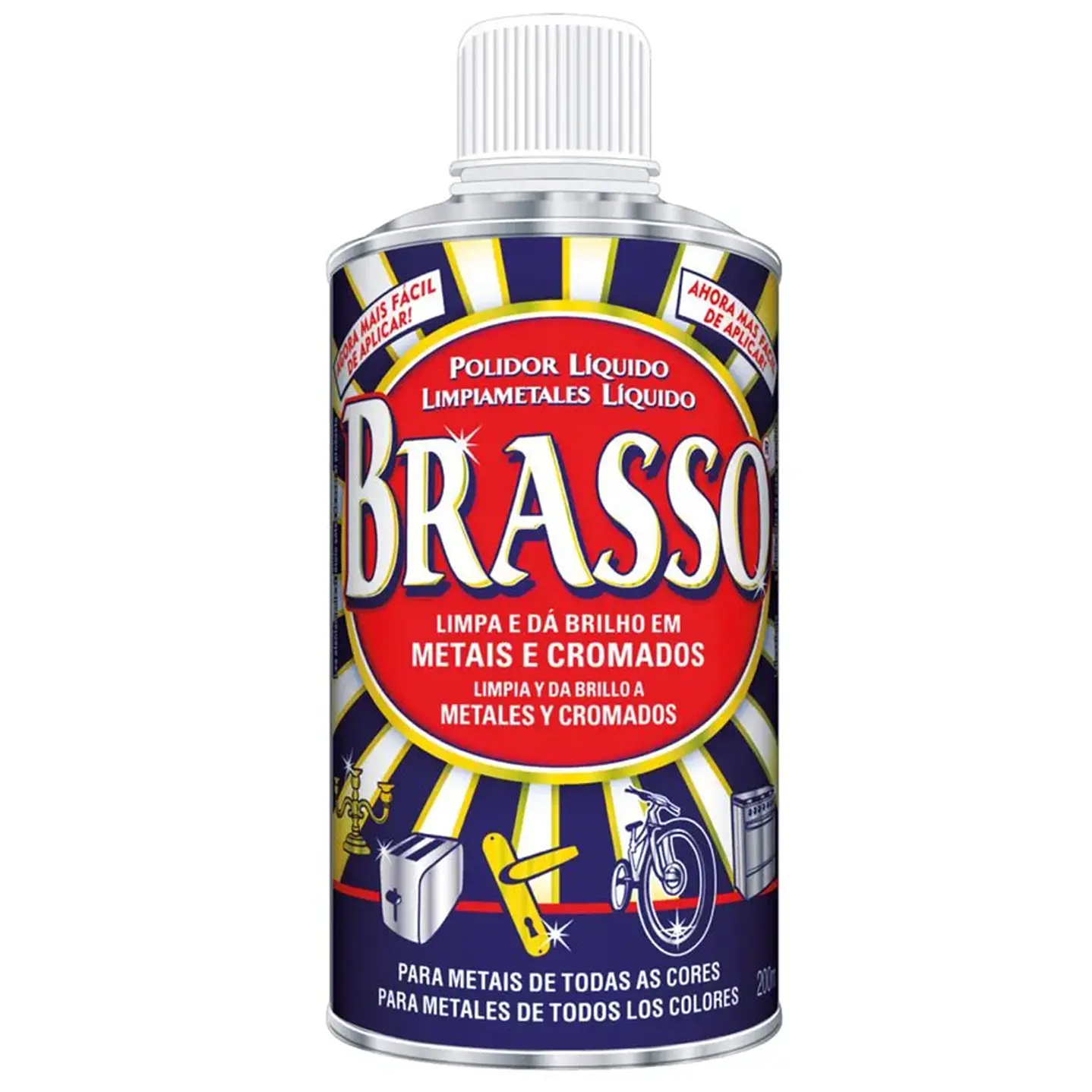 Limpiador de metales y cromados Brasso 200 ml para uso profesional 1