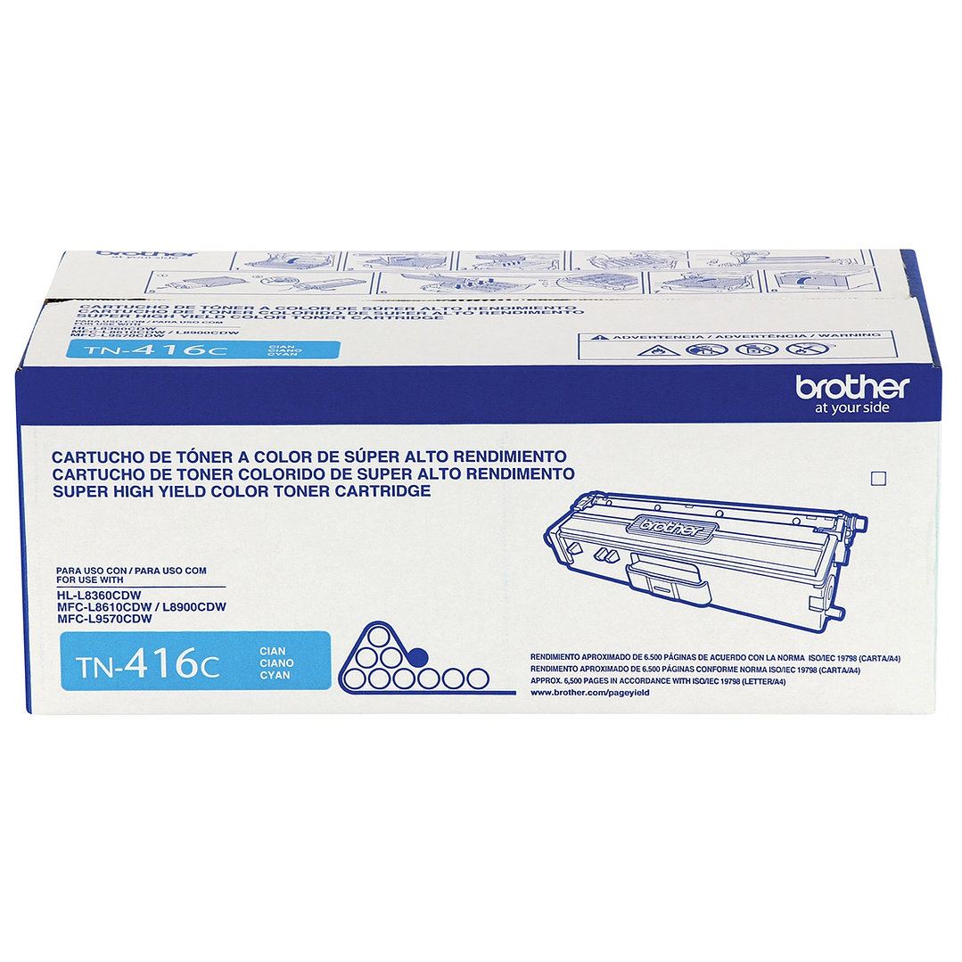 Tóner Original Brother TN416C Cian - Alto Rendimiento (6.500 Páginas) 2