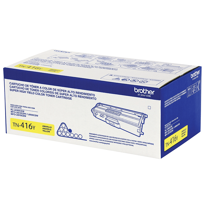 Tóner Original Brother TN416Y Amarillo - Alto Rendimiento (6.500 Páginas) 1