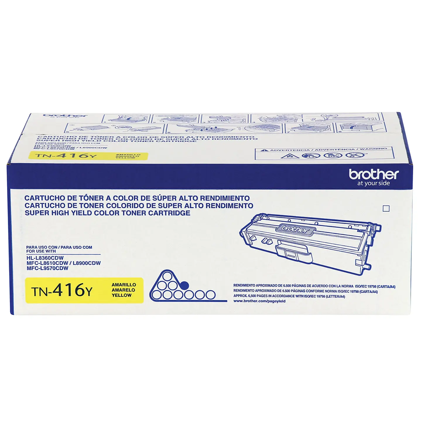 Tóner Original Brother TN‑416Y Amarillo – 6.500 Páginas 2